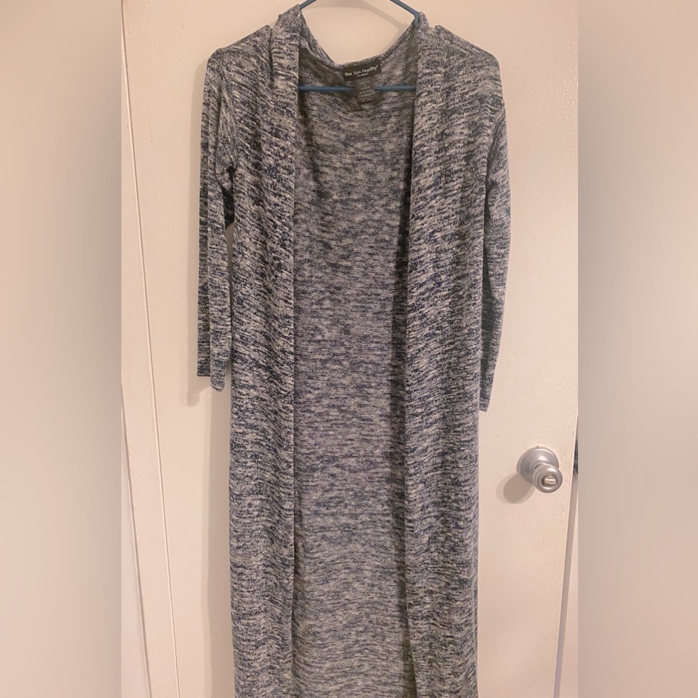 Navy Blue & white cardigan